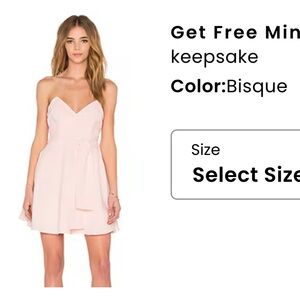 Keepsake the label light pink mini dress, never worn!